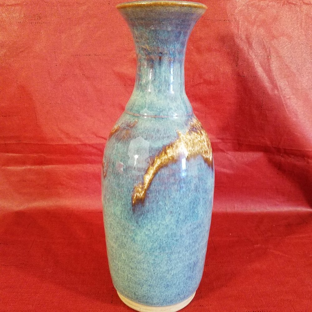 Ceramic Vase -  Blue Marble